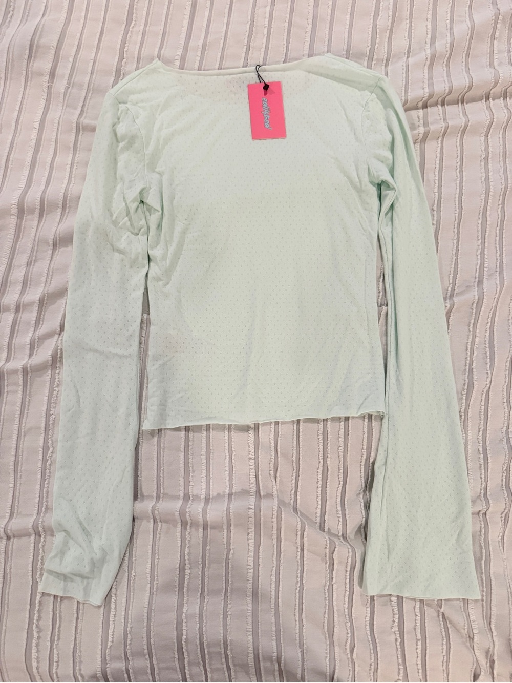 Edikted Light Mint Long Sleeve Top
